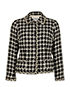 Chanel Houndstooth Boucle Jacket, front view