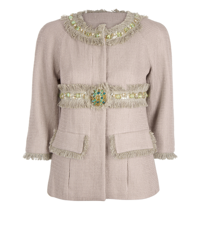 Chanel 2018 Embellished Runway Jacket, front view