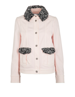 Chanel Denim Jacket, Cotton/Wool, Pink, UK10, 3*