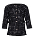 Chanel Button Up Boucle Jacket, front view