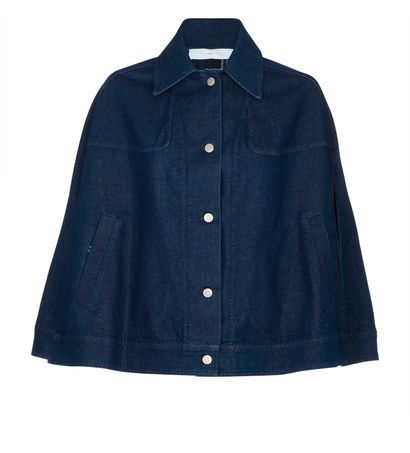 See by Chloe Denim Cape, front view