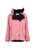 Chloe Detachable-Collar Biker Jacket, front view