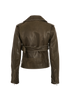 Celine Biker Jacket, &pound;595, Clothing, Green, Leather, Back view