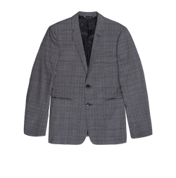 Christian Dior Plaid Blazer, Mens, Wool, Grey, Sz XXS, 3*