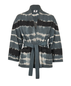 Christian Dior Tie Dye Kimono, Cotton, Blue, UK 6, 2*