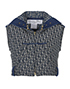 Christian Dior Oblique Cropped Hooded Vest, &pound;600, Clothing, Blue, Cotton, Front view