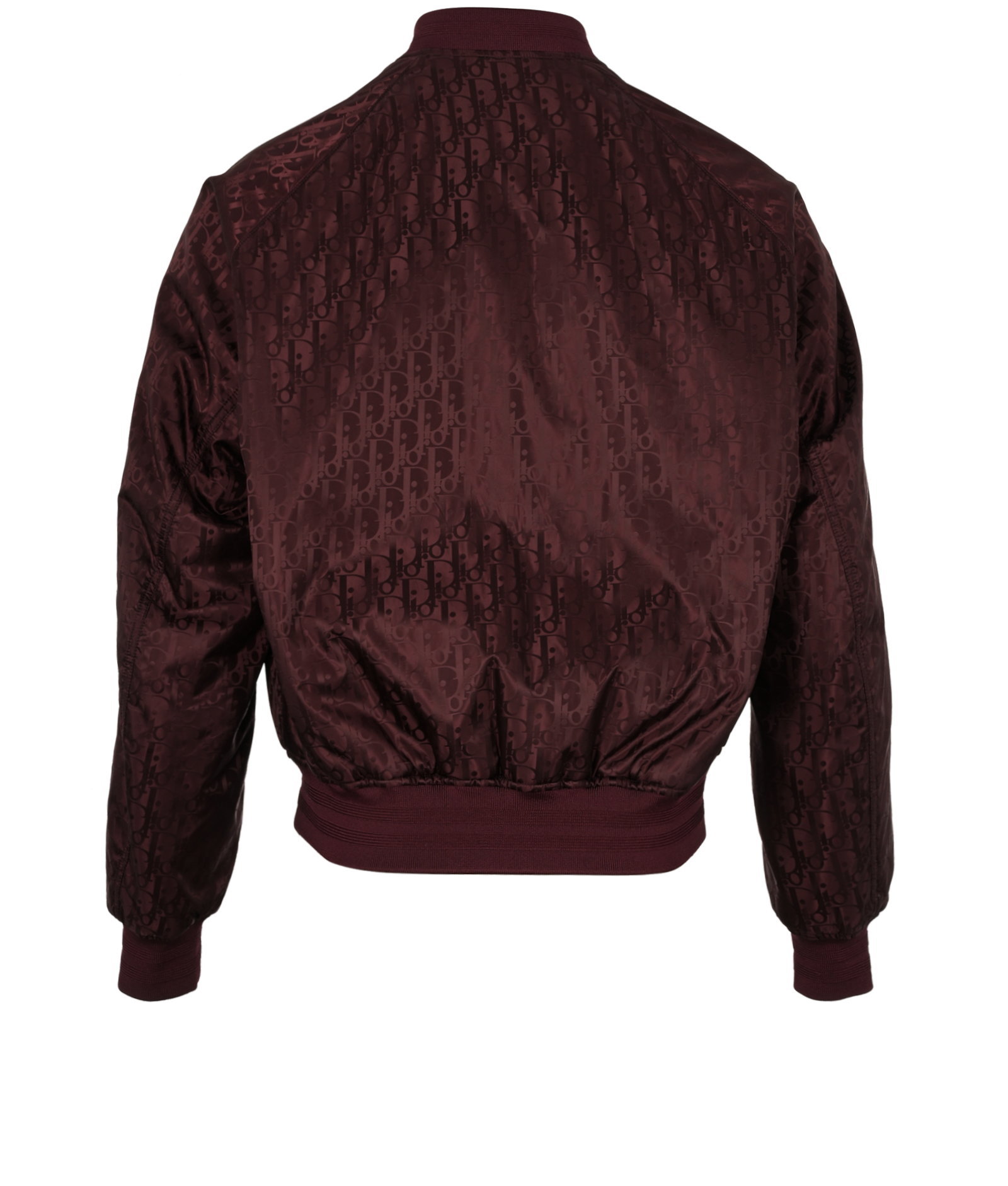 Christian Dior Oblique Reversible Bomber, &pound;1,400, Clothing, Burgundy, Polyester (Polymer), Back view