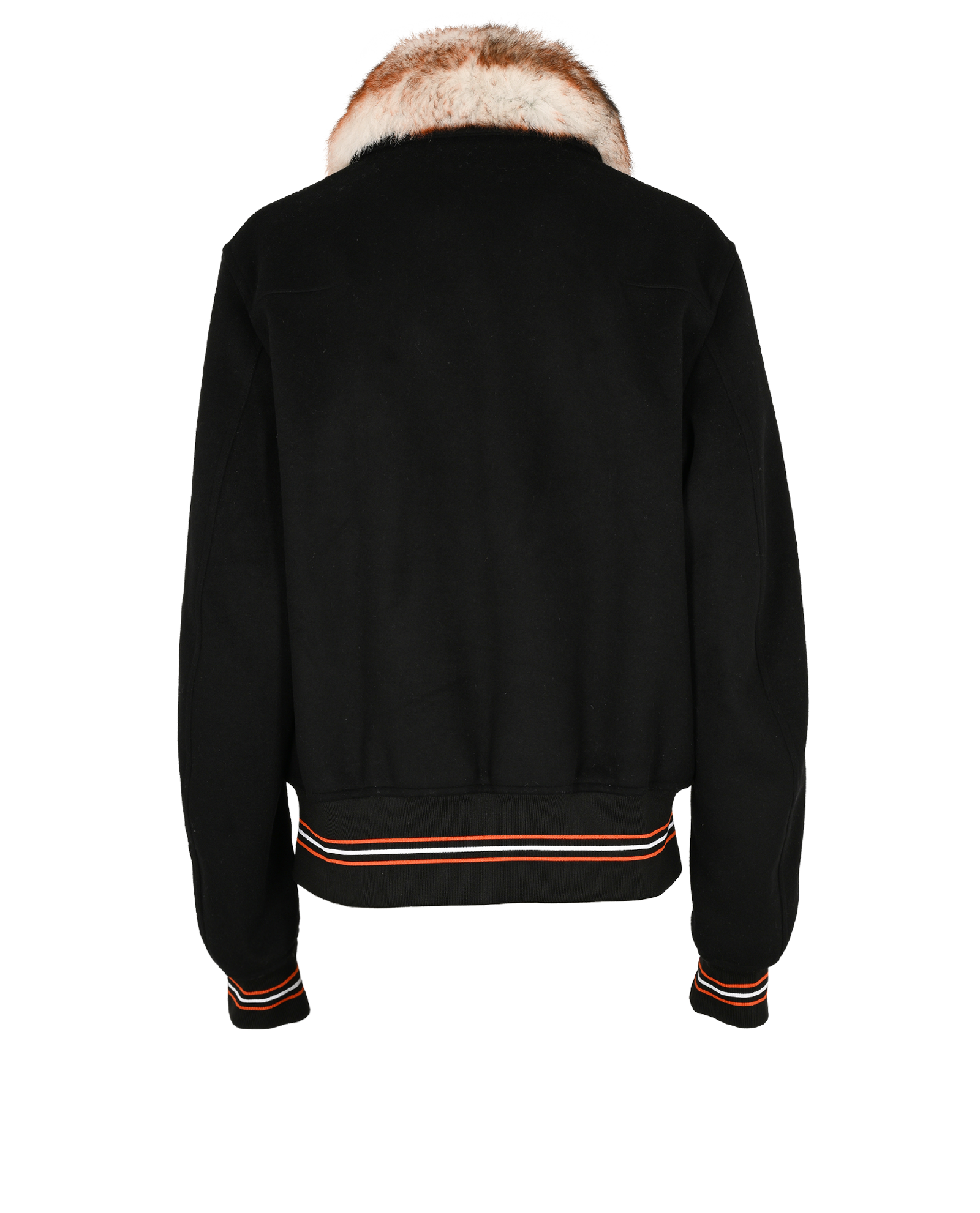 Christian Dior Trimmed Bomber Jacket, &pound;650, Clothing, Black, Lambskin Leather/Wool, Back view