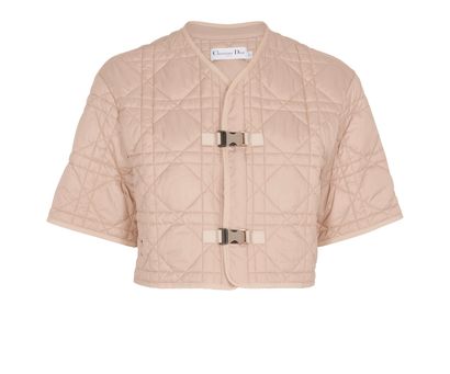 Christian Dior Cropped Quilted Fitted Jacket, front view