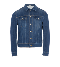 Christian Dior Denim Jacket, Mens, Cotton, Blue, Sz L, 3*