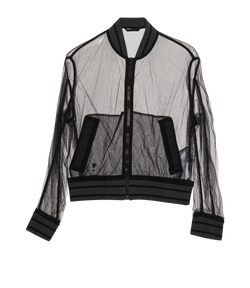 Christian Dior Mesh Jacket, Polyamide, Black/Grey, UK8, 3*
