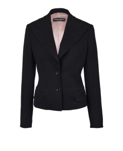 Dolce & Gabbana Fitted Blazer, Wool, Black, Sz 8, 2*