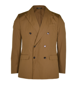 Dolce & Gabbana Double Breasted Blazer, Mens, Cotton, Khaki, Sz S, 3*