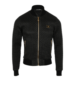 Dolce & Gabbana Quilted Bomber Jacket, Polyamide, Black, UK14, 3*