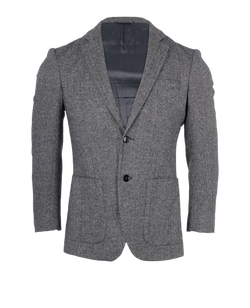 Dolce & Gabbana Herringbone Blazer, Mens, Wool, Grey, SZ XS, 2*