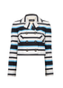 Dolce & Gabbana Striped Crystals Buttons Blazer, front view