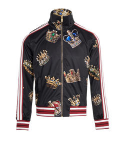 Dolce & Gabanna Crown Track Jacket, Mens, Polyester, Multi, Sz M, 2*