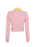 Dolce & Gabbana Cropped Blazer Jacket, &pound;150, Clothing, Pink/Yellow, Cotton, Back view