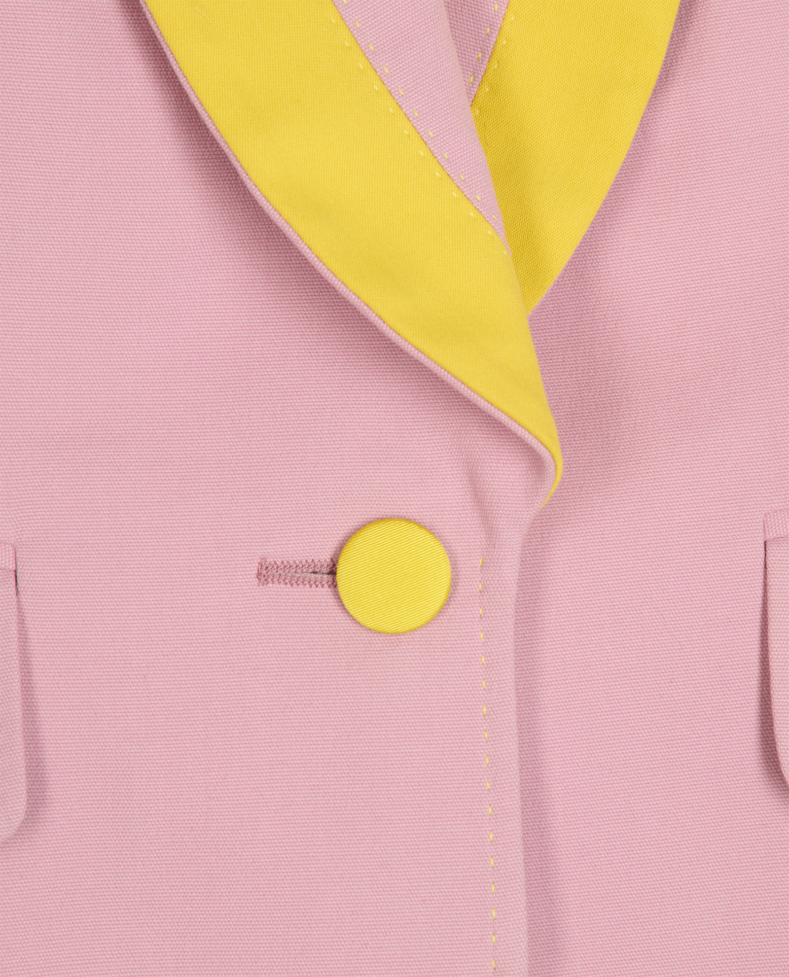 Dolce & Gabbana Cropped Blazer Jacket, &pound;150, Clothing, Pink/Yellow, Cotton, Other view