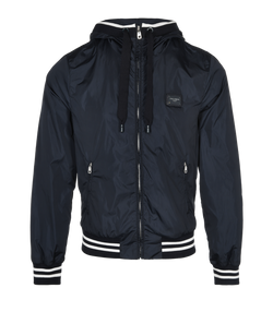 Dolce&Gabbana Bomber Jacket, Mens, Polyester, Navy, Sz M, 3*