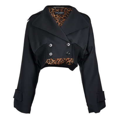 Dolce & Gabbana Cropped Double Breasted Bomber Jacket, front view