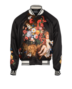 Dolce & Gabbana Baroque Jacket, Mens, Poly, Black/Multi, Sz L, 2*