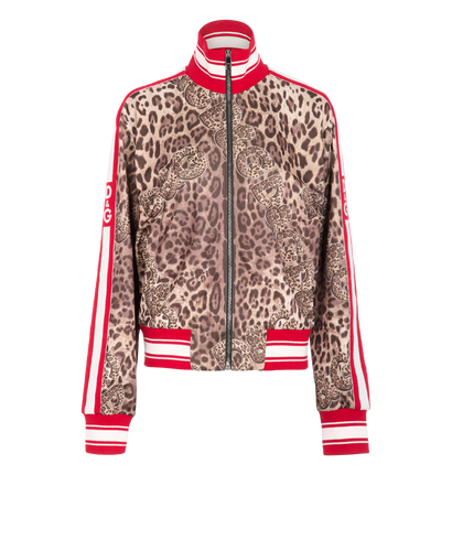 Dolce & Gabbana Leopard Print Zip Up Jacket, front view