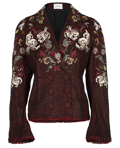 Erdem Embroidered Tweed Jacket, front view