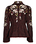 Erdem Embroidered Tweed Jacket, back view