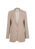 Fendi Logo Embroidered Single-Vent Blazer, &pound;250, Clothing, Beige, Wool, Front view