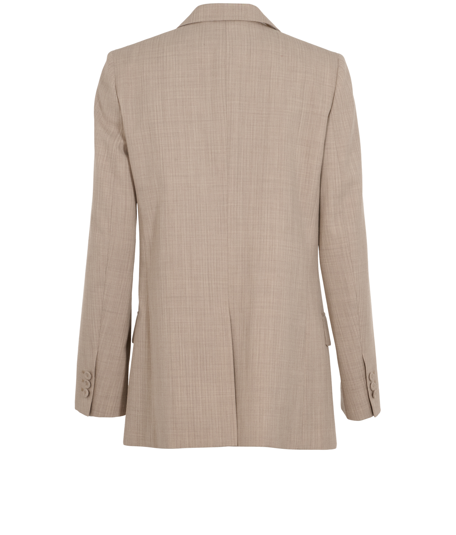 Fendi Logo Embroidered Single-Vent Blazer, &pound;250, Clothing, Beige, Wool, Back view