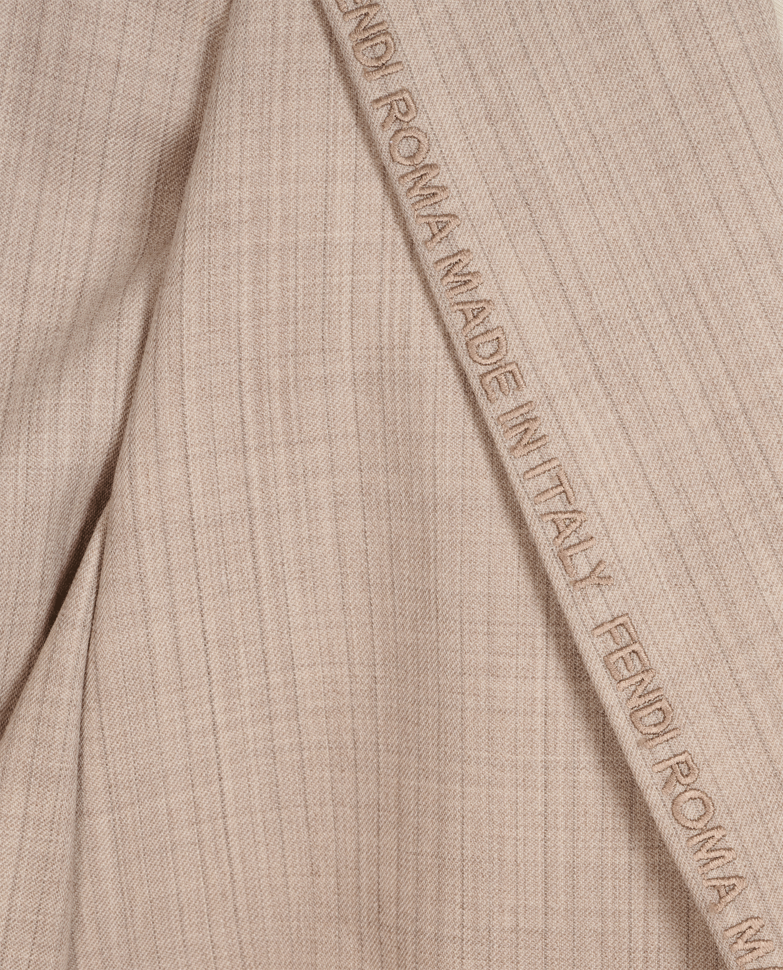 Fendi Logo Embroidered Single-Vent Blazer, &pound;250, Clothing, Beige, Wool, Other view