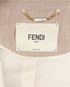 Fendi Logo Embroidered Single-Vent Blazer, &pound;250, Clothing, Beige, Wool, Other view