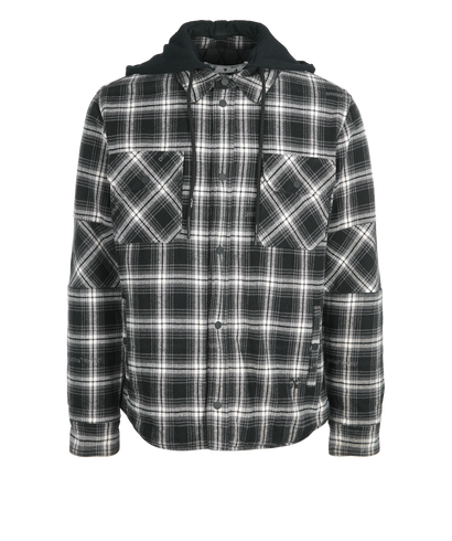 Off-White Flannel Shirt Jacket, front view