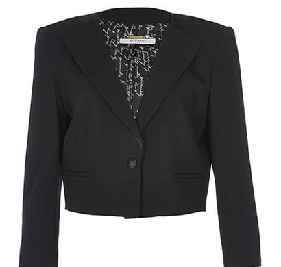 Givenchy Cropped Single Button Blazer, front view