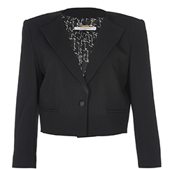Givenchy Cropped Single Button Blazer, Silk, Black, 16, 4*