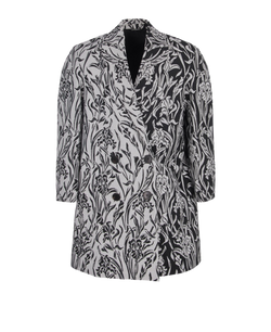 Givenchy Jacquard Fitted Jacket, Cotton, Black/White, UK6, 3*