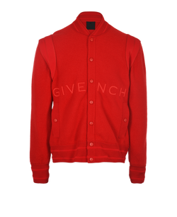 Givenchy Varsity Jacket, Mens, Wool, Red, Sz M, 3*