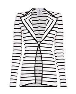Givenchy Striped Jacket, Viscose, Black/White, UK XS