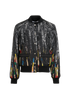 Givenchy Sequins Print Bomber Jacket, &pound;450, Clothing, Black, Polyester, Front view