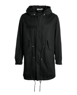 Givenchy Hooded Back Print Parka, Mens, Cotton, Black, Sz L, 3*