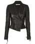 Givenchy Tie Up Sleeved Leather Jacket, front view