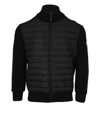 Canada Goose Hybridge Knitted Down Jacket, &pound;375, Clothing, Black, Down Feathers/Polyester (Polymer)/Wool, Front view