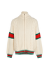 Gucci Cable Knit Bomber Jacket, &pound;660, Clothing, Cream, Wool, Front view