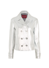 Gucci Double Breasted Metallic Jacket, &pound;595, Clothing, Silver, Leather, Front view