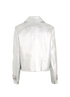 Gucci Double Breasted Metallic Jacket, &pound;595, Clothing, Silver, Leather, Back view