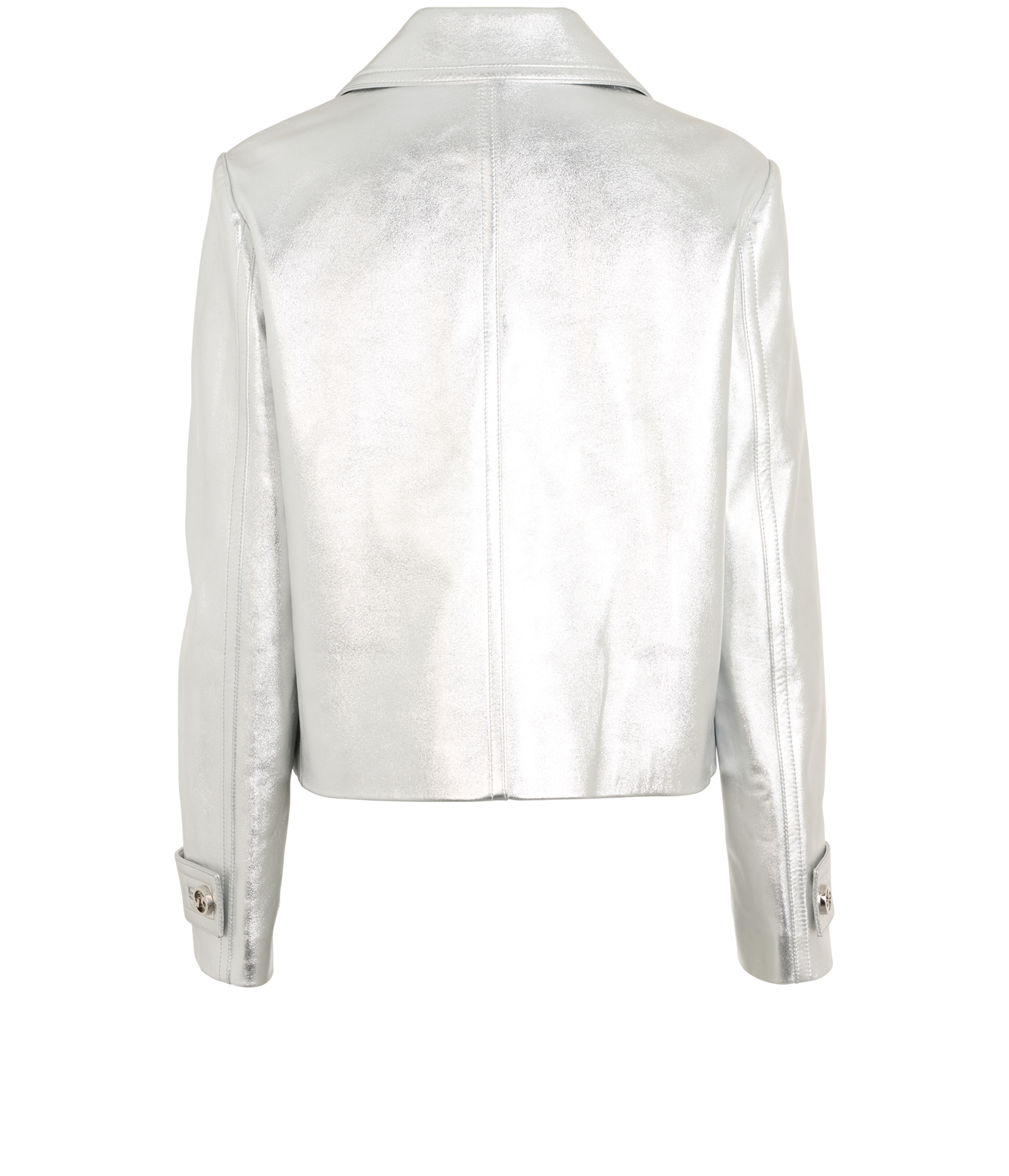 Gucci Double Breasted Metallic Jacket, &pound;595, Clothing, Silver, Leather, Back view