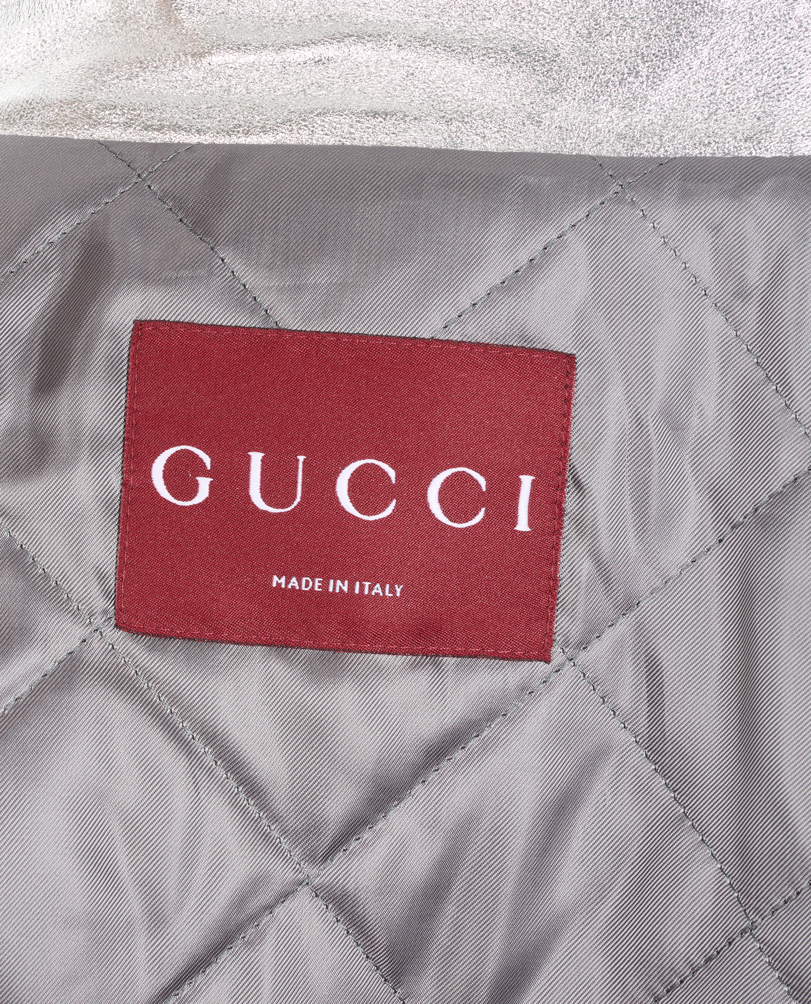 Gucci Double Breasted Metallic Jacket, &pound;595, Clothing, Silver, Leather, Other view