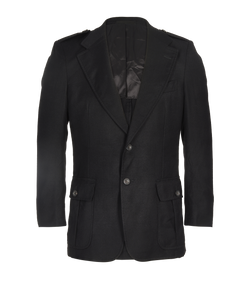 Gucci Blazer, Mens, Wool, Black, Sz M, 3*