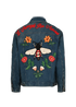 Gucci Embroidered Floral Denim Jacket, £1,100, Clothing, Blue, Cotton/Polyester (Polymer), Back view